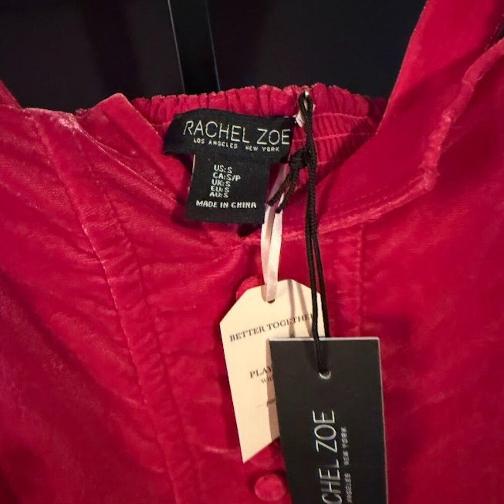 Rachel Zoe Pink Velvet Corset Top - Picture 3 of 4